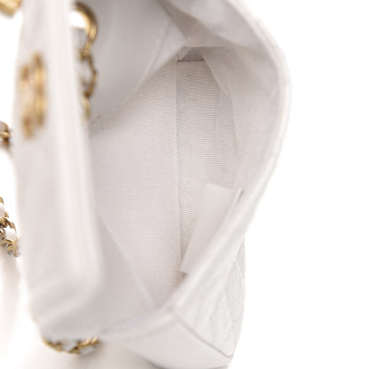 Chanel Shiny Aged Calfskin Quilted Waist Belt Bag White 5 of 11