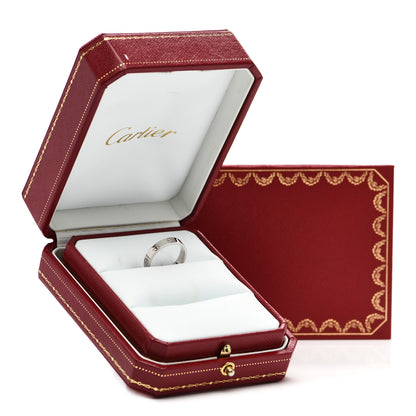 Cartier 18K White Gold 3.5mm LOVE Wedding Band Ring 53 6.25 4 of 4