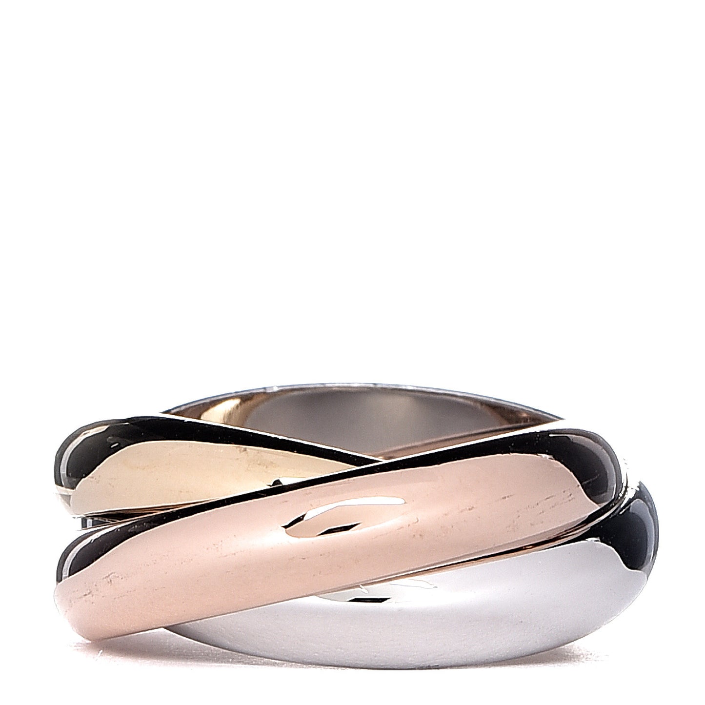 18K Pink Yellow White Gold Classic Trinity Ring 50 5.25