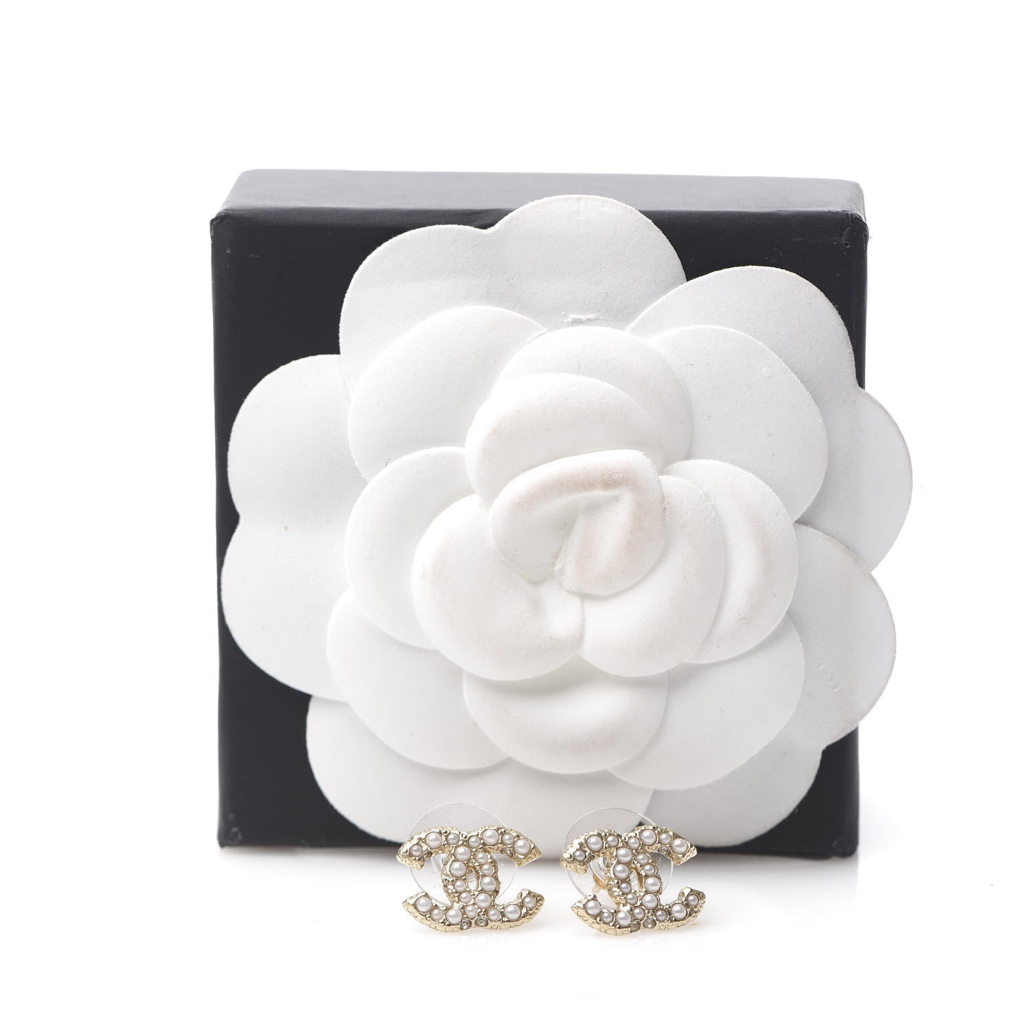 Chanel Pearl CC Earrings Gold 5 of 5