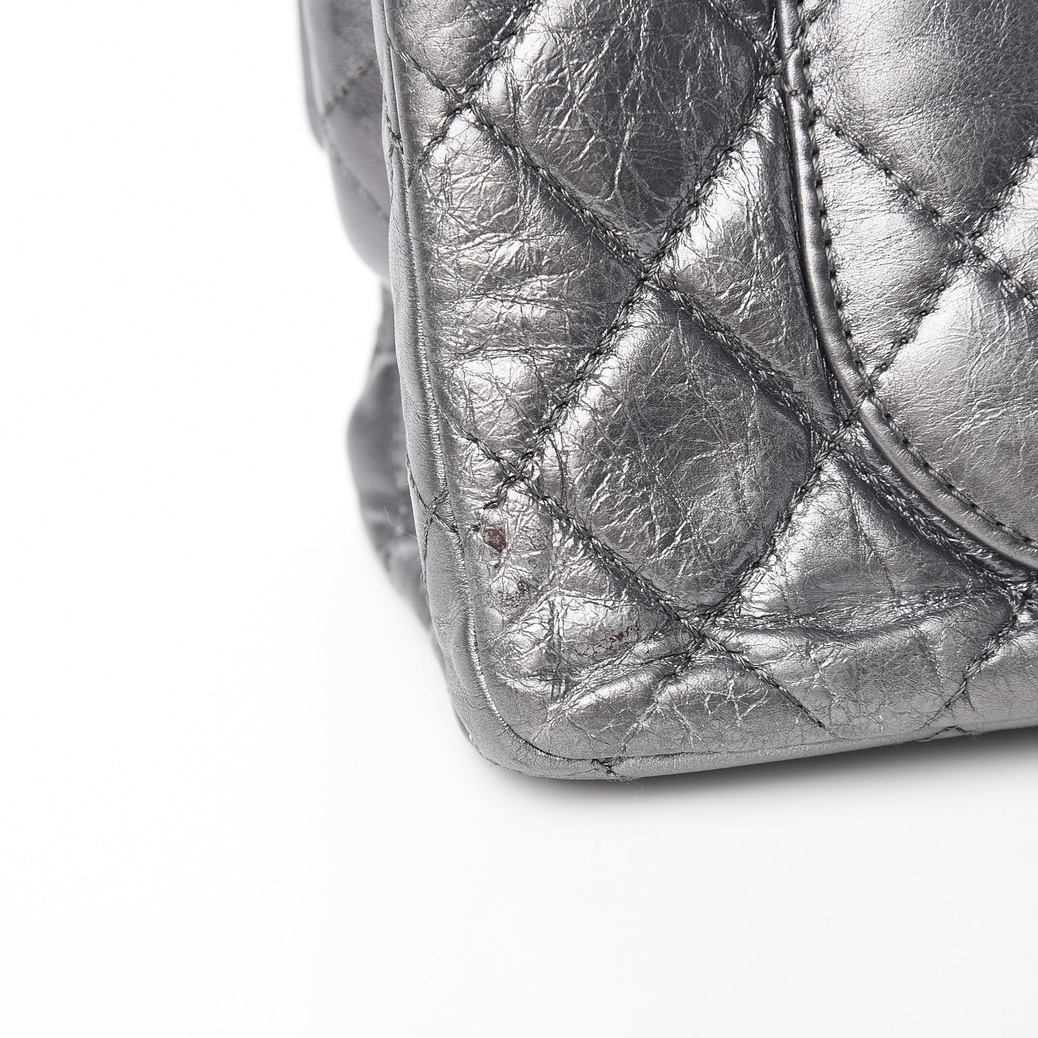 Chanel Metallic Aged Calfskin Quilted 2.55 Reissue 227 Flap Dark Silver 17 of 20