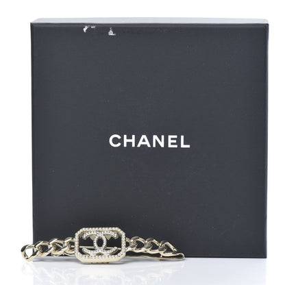 Chanel Crystal Chain CC Vendome Hair Clip Barrette Gold 5 of 5