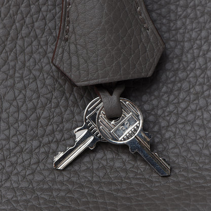 Hermes Taurillon Clemence Birkin 35 Etain 30 of 34