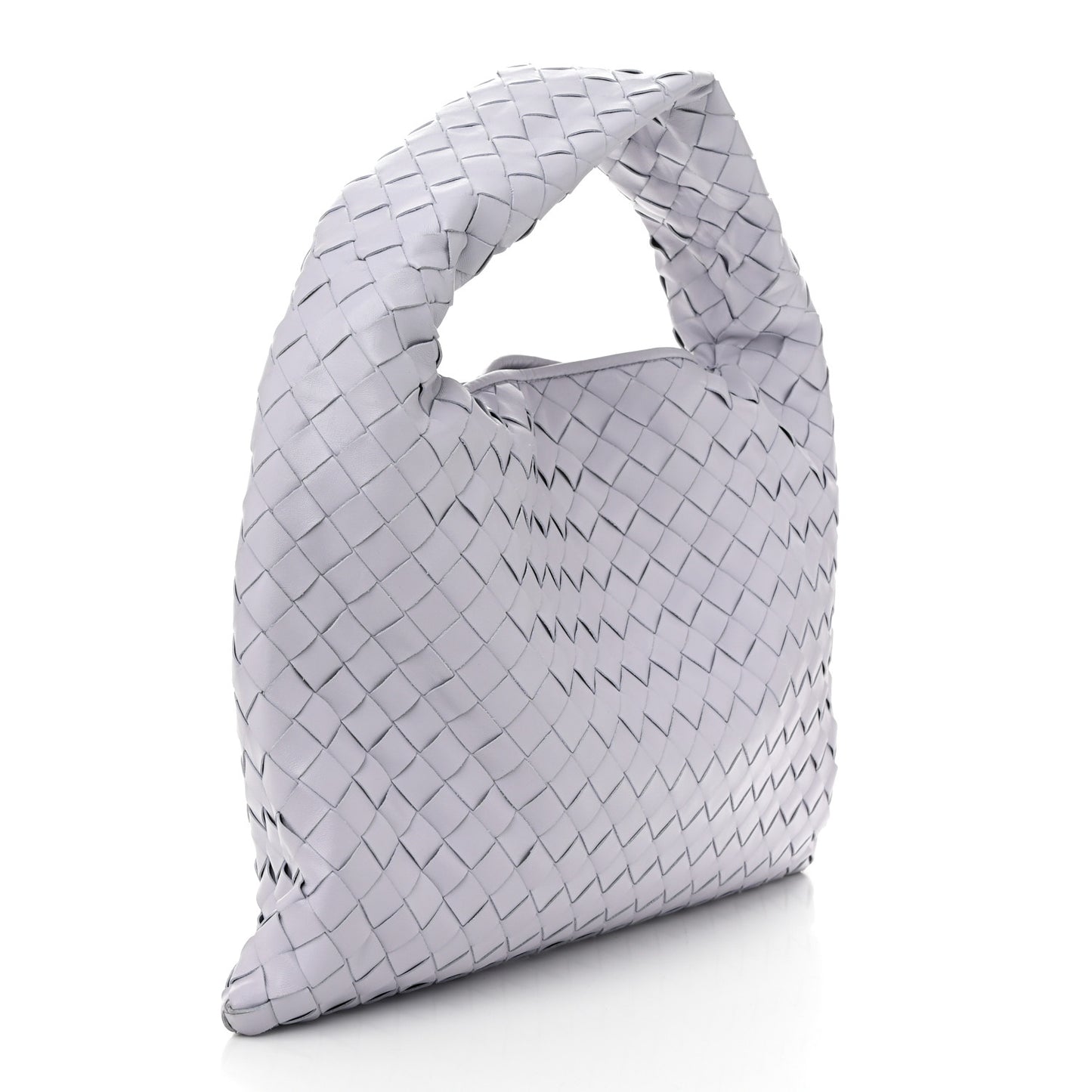 Calfskin Intrecciato Small Hop Oyster Lilac