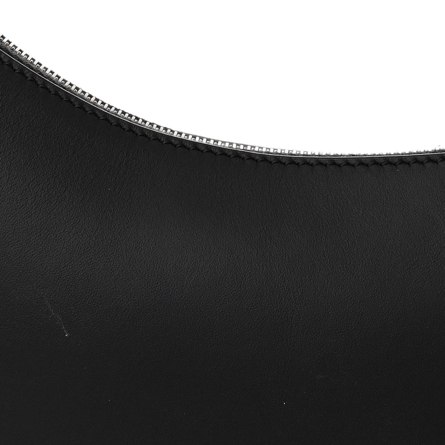 Smooth Calfskin Half Moon Shoulder Bag Black