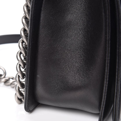 Chanel Lambskin Quilted Medium Boy Flap Black 10 of 12