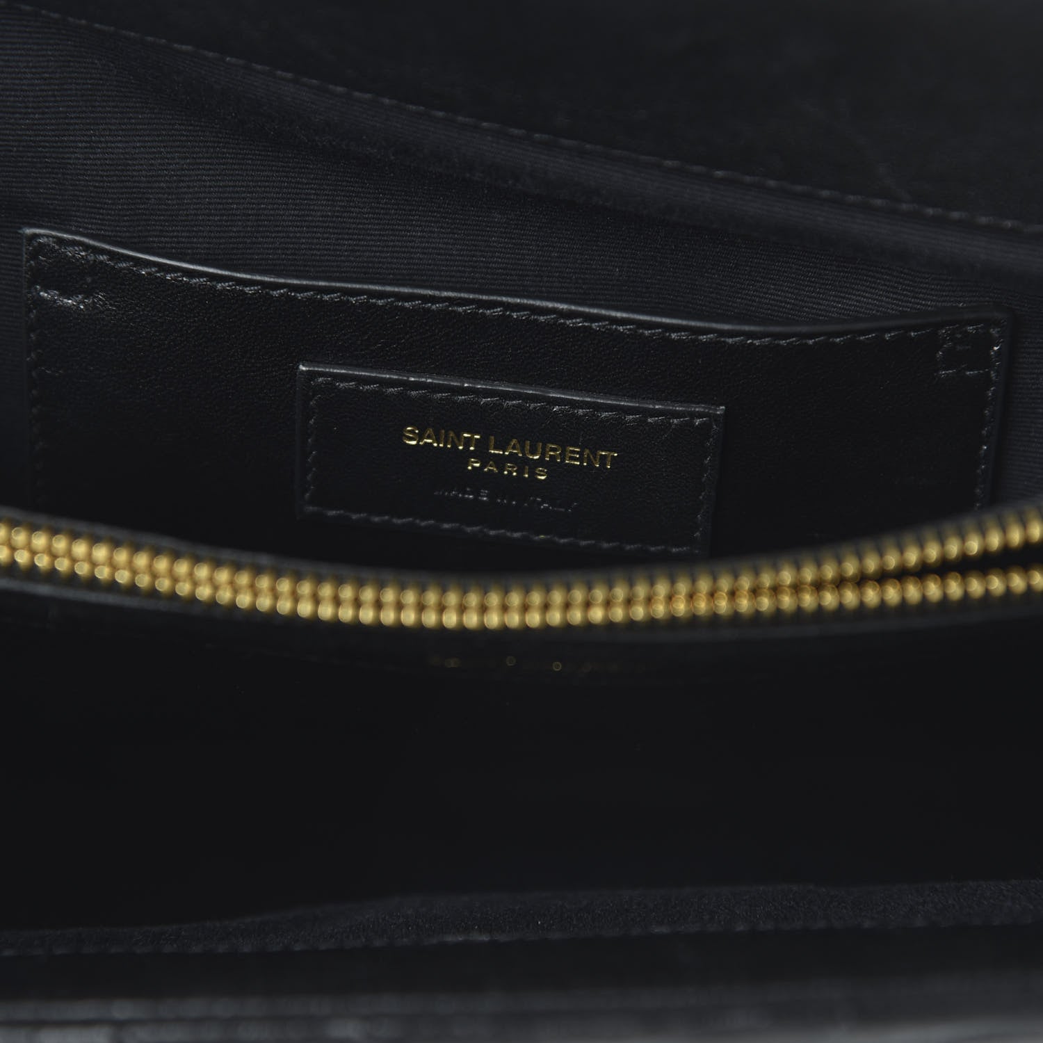 Saint Laurent Sheepskin Matelasse Chevron Monogram Large College Satchel Black 9 of 10