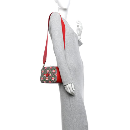 Gucci GG Supreme Monogram Apple Small Retro Interlocking G Shoulder Bag Beige Multicolor Lobster Red 2 of 12