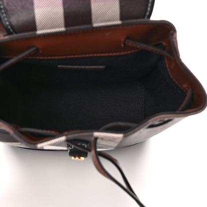Burberry House Check Canvas Calfskin Micro Backpack Dark Birch Brown 4 of 7