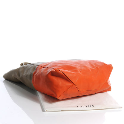 Celine Lambskin Bi-Cabas Fluo Peach 4 of 9