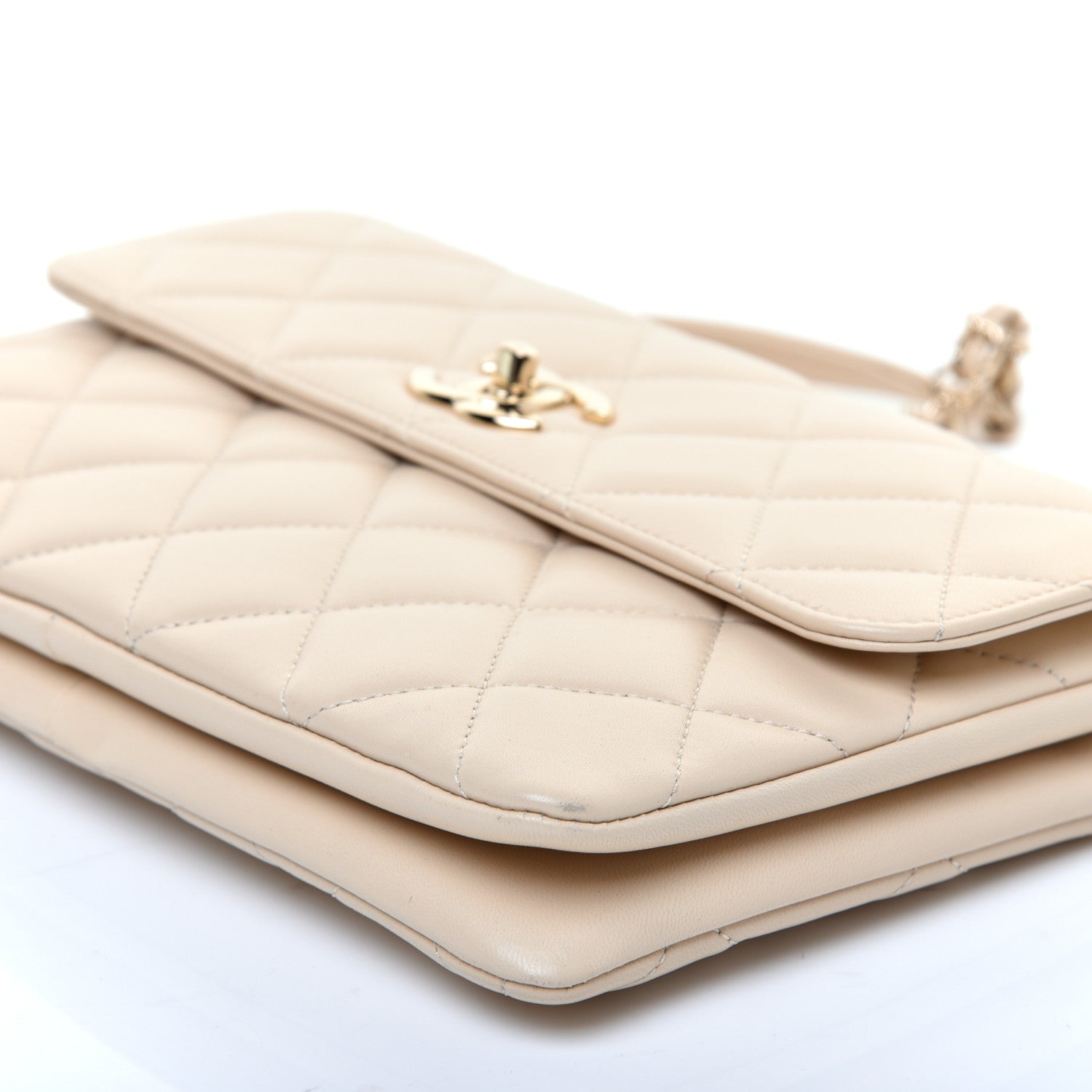 Chanel Lambskin Quilted Medium Trendy CC Flap Light Beige 7 of 11