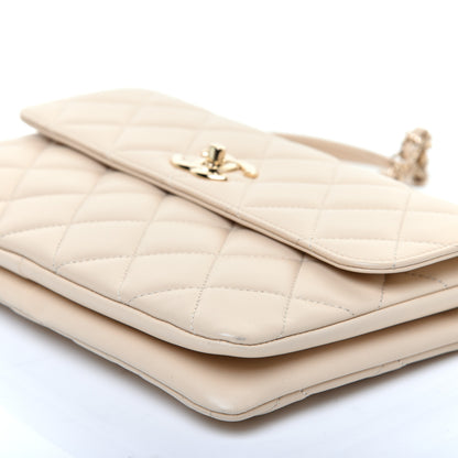 Chanel Lambskin Quilted Medium Trendy CC Flap Light Beige 7 of 11