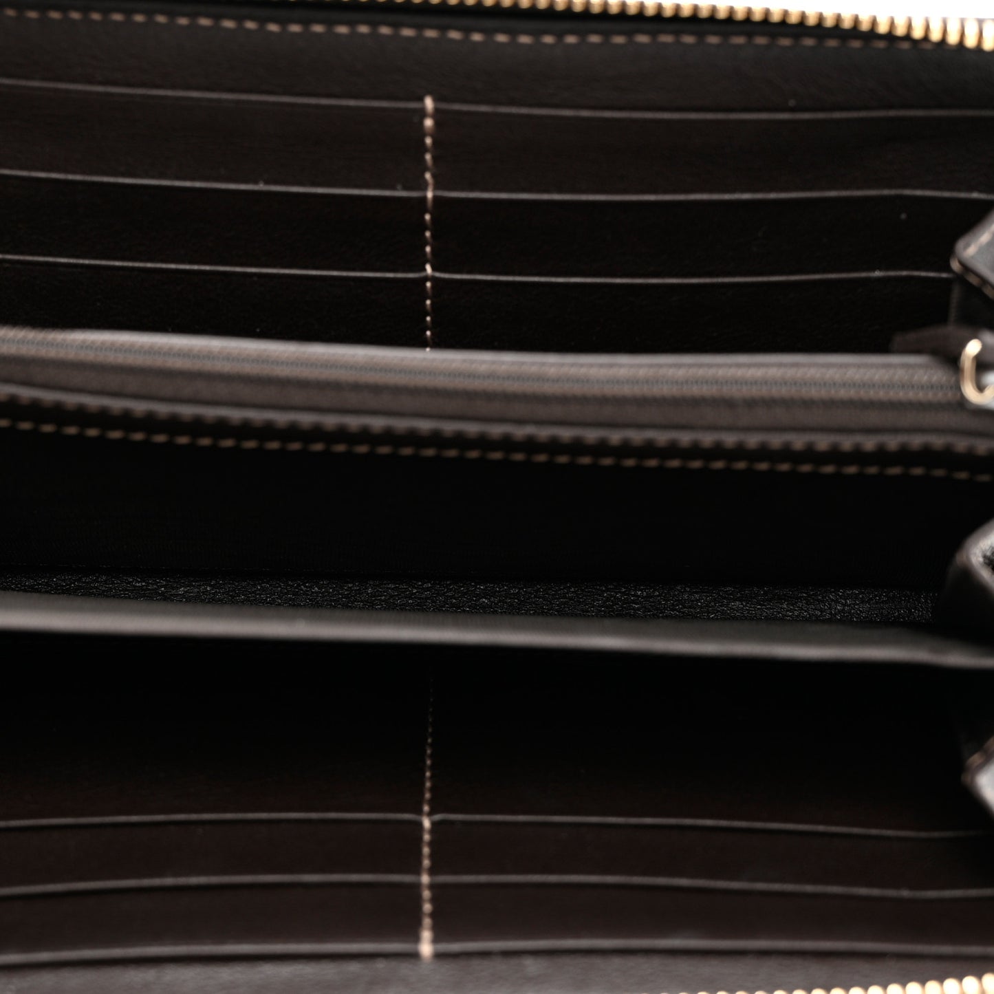 Monogram Bow Zip Around Wallet Brown