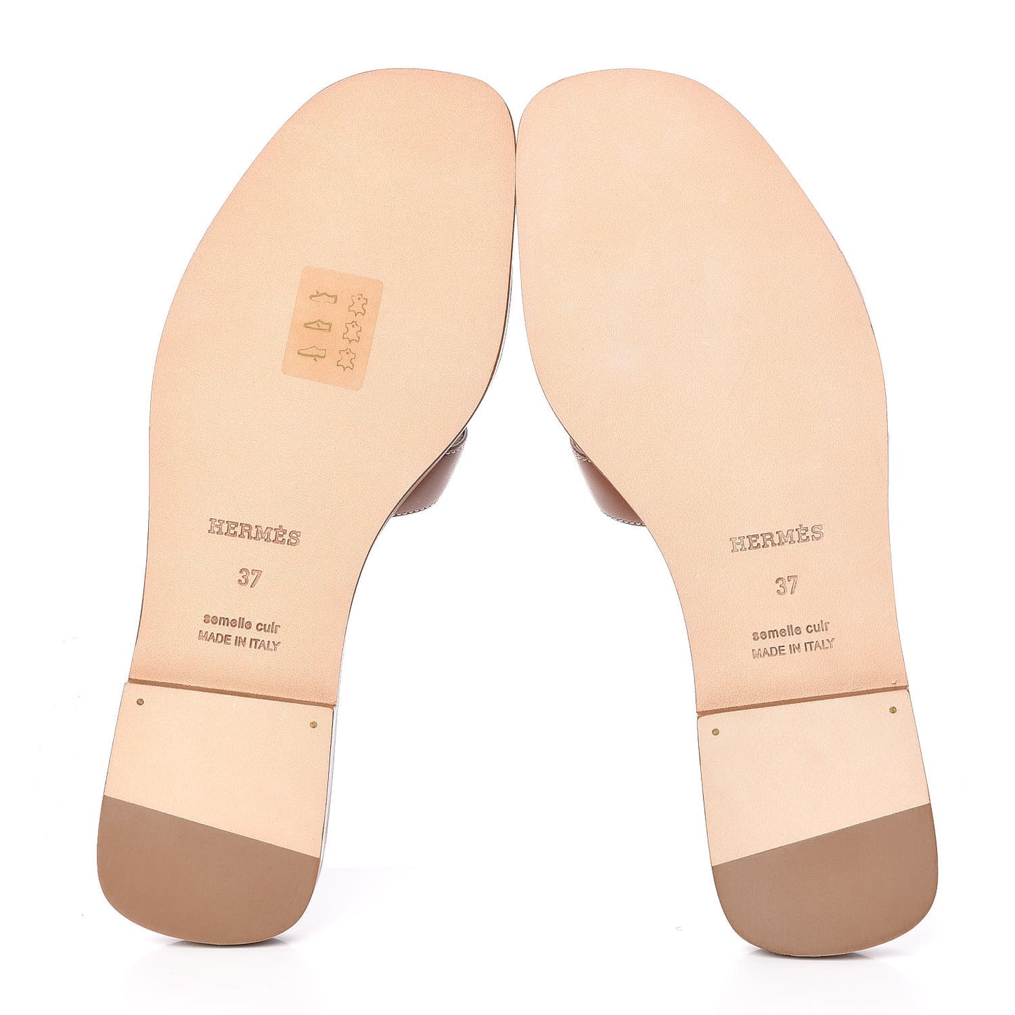 Box Calfskin Oran Sandals 37 Gold