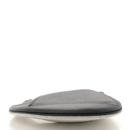 Hermes Swift H Plume Canvas Buddy Pocket Bag Black Ecru 4 of 11
