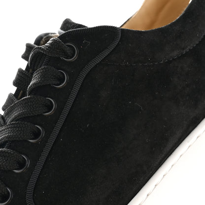 Christian Louboutin Veau Velours Spikes Womens Vieira Flat Sneakers 37 Black 9 of 14