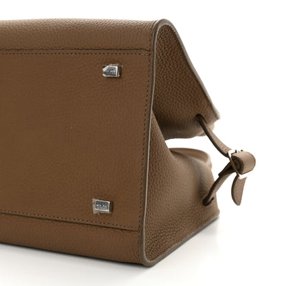The Row Grained Calfskin Soft Margaux 10 Bag Dark Taupe 8 of 11
