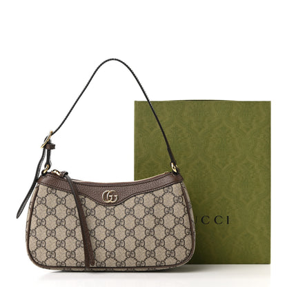 Gucci GG Supreme Monogram Textured Dollar Calfskin Small Ophidia Hobo Beige Ebony New Acero 11 of 11