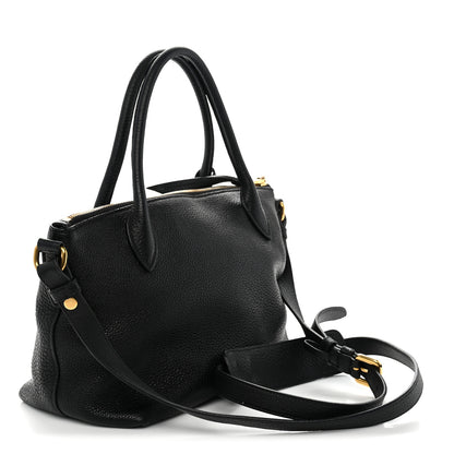 Prada Vitello Daino Small Tote Black 3 of 12
