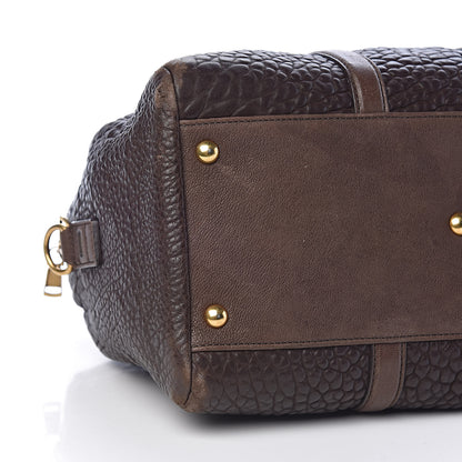 Saint Laurent Pebbled Lambskin Sac Bowly Dark Brown 8 of 14