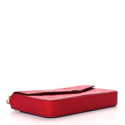 Louis Vuitton Empreinte Pochette Felicie Chain Wallet Scarlet 5 of 12