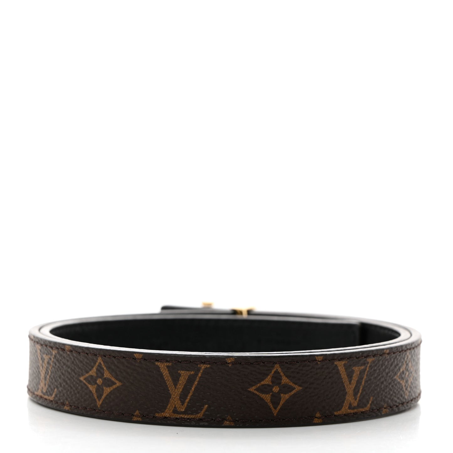 Calfskin Monogram 20mm LV Iconic Reversible Belt 65 26 Black