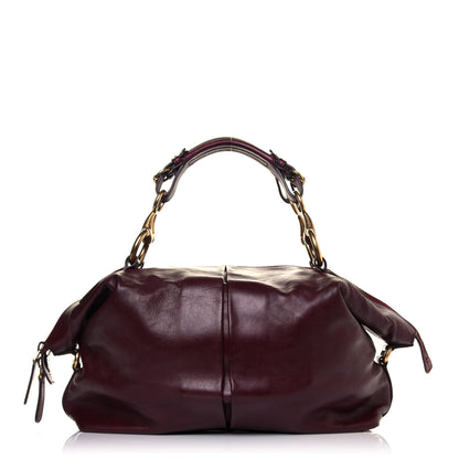 Gucci Soft Calfskin Icon Top Handle Bag Burgundy 1 of 19