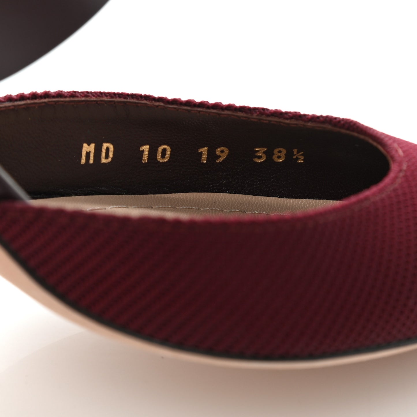 Technical Fabric Calfskin D-Dior 65mm Mules 38.5 Rouge Black