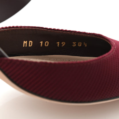 Christian Dior Technical Fabric Calfskin D-Dior 65mm Mules 38.5 Rouge Black 7 of 9