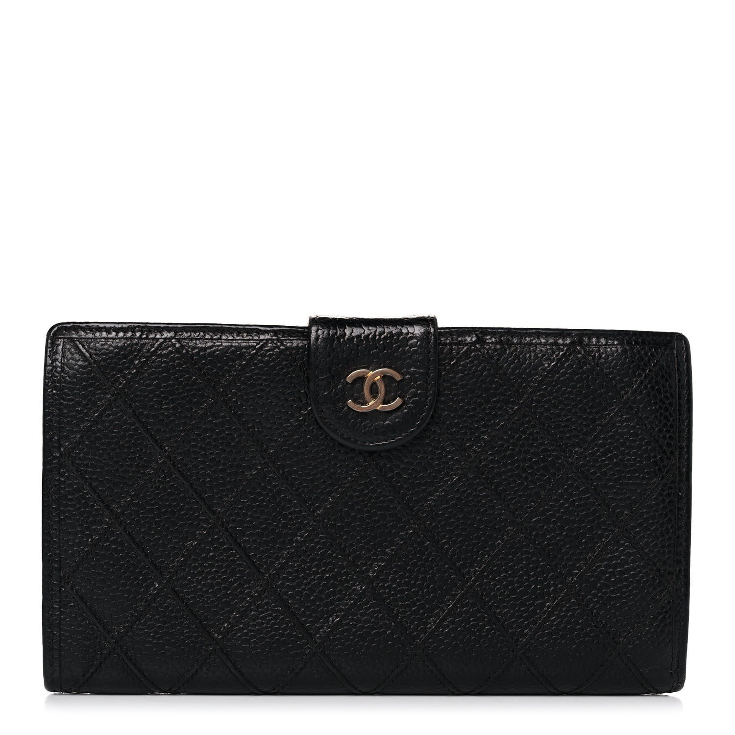 Chanel Caviar Stitched French Wallet Black 1 of 16