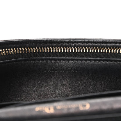 Christian Dior Calfskin Studded Diorama Wallet on Chain Pouch Black 7 of 10