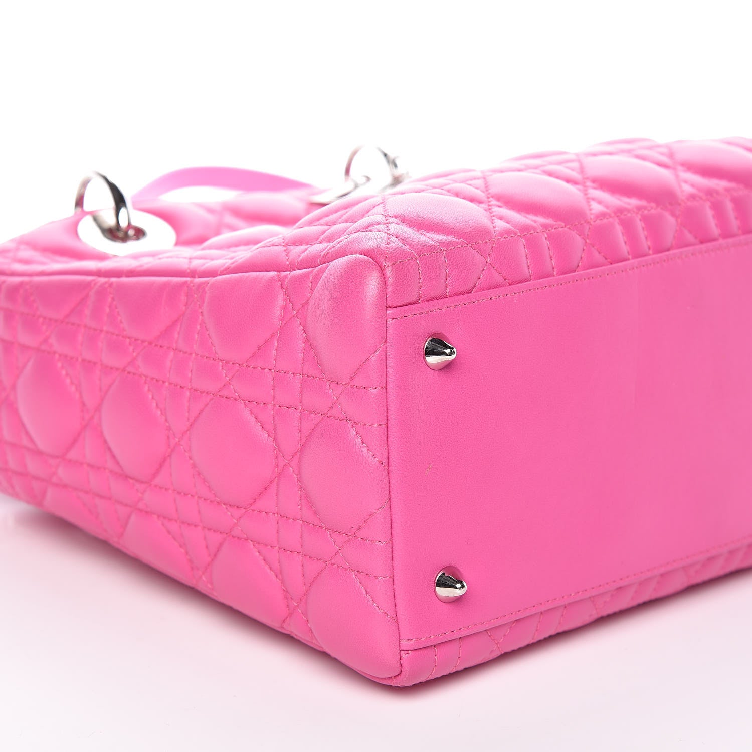 Christian Dior Lambskin Cannage Medium Lady Dior Pink 8 of 9