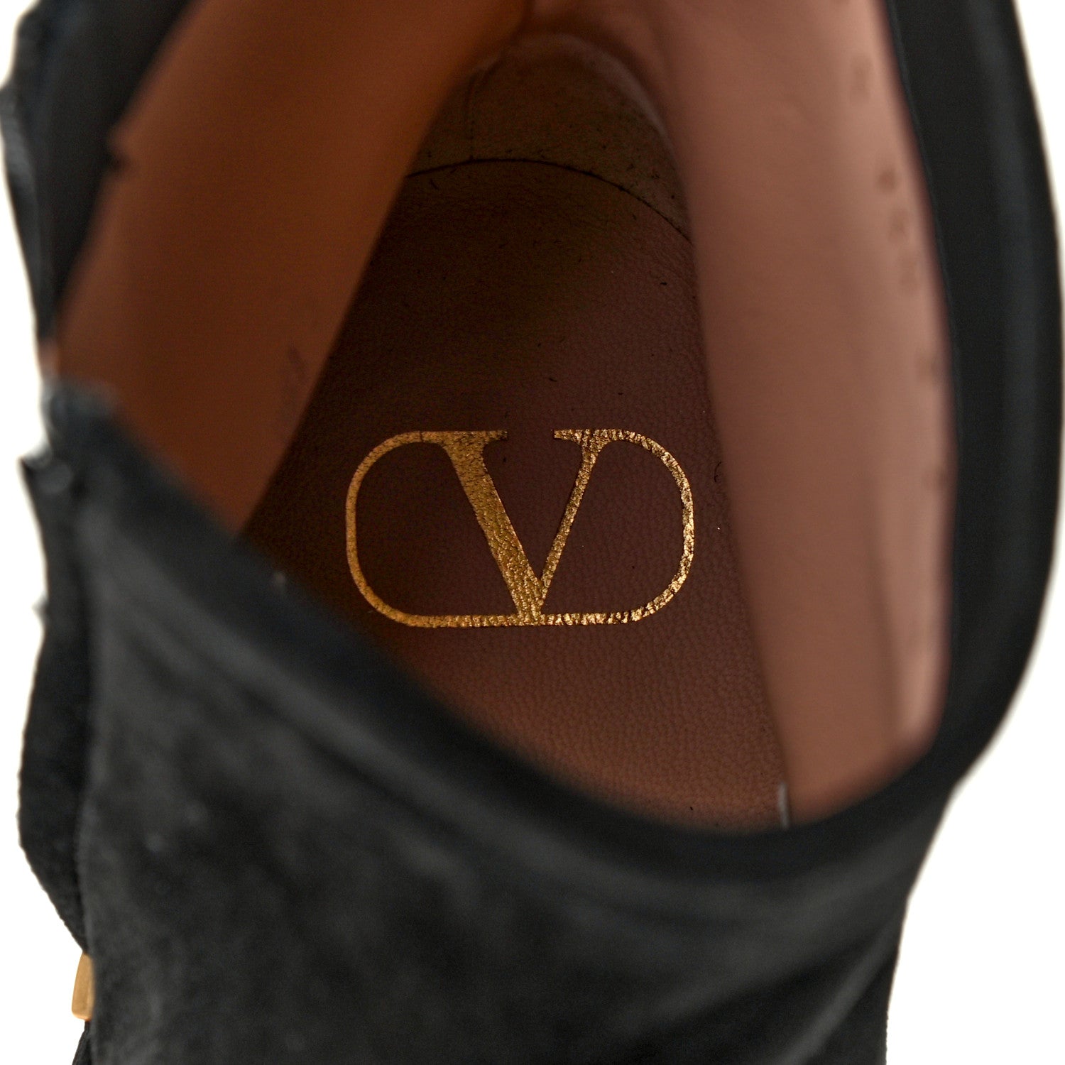 Valentino Garavani Suede VLogo Side Zip 45mm Ankle Boots 38 Black 6 of 8