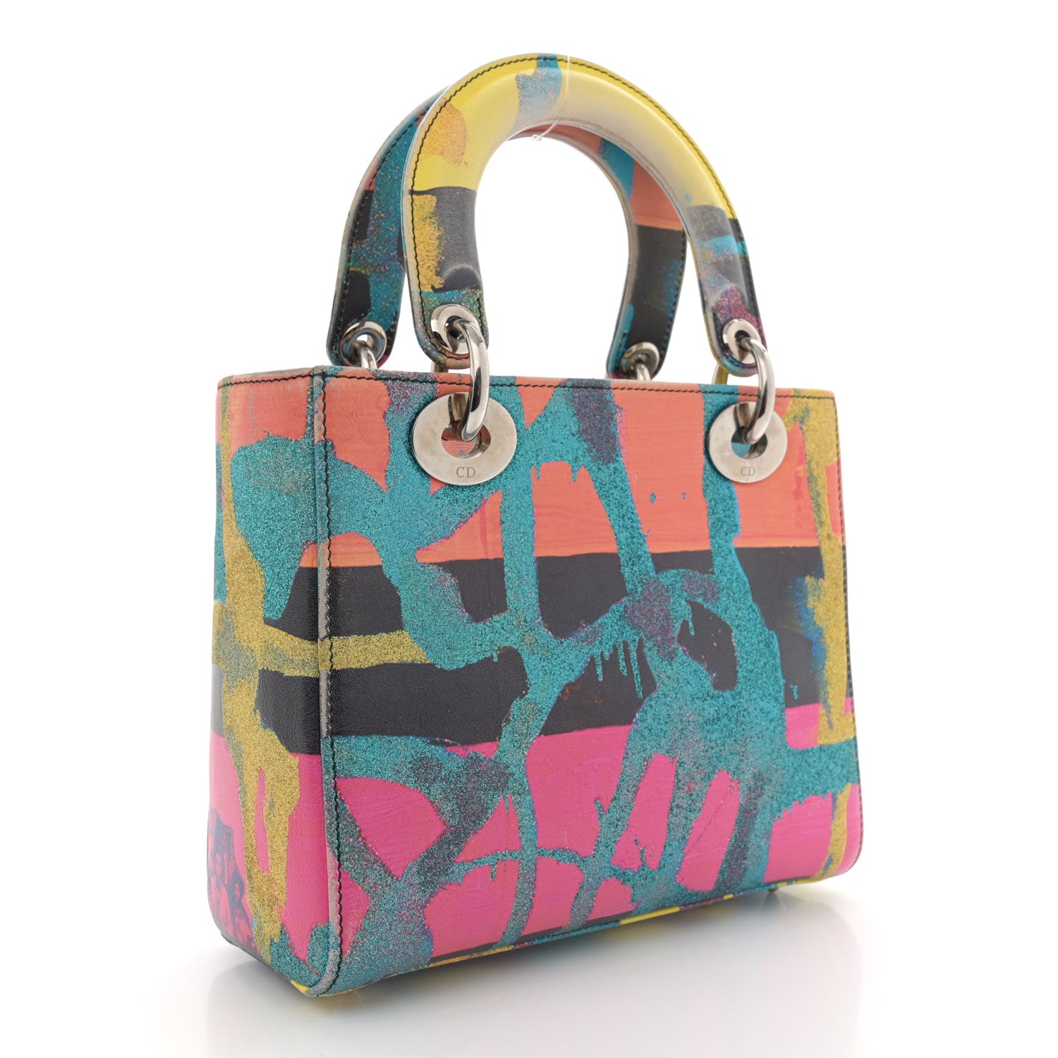Christian Dior X CHRIS MARTIN Printed Medium Lady Dior Art Multicolor 3 of 13