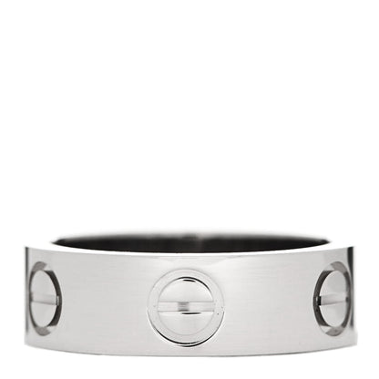 Cartier 18K White Gold 5.5mm LOVE Ring 48 4.5 3 of 4