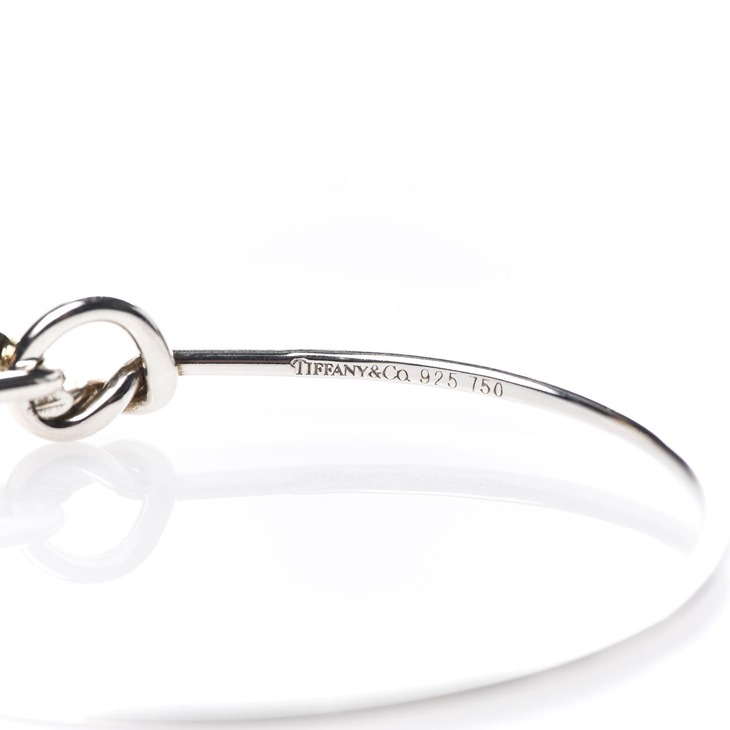 Sterling Silver 18K Yellow Gold Knot Bracelet