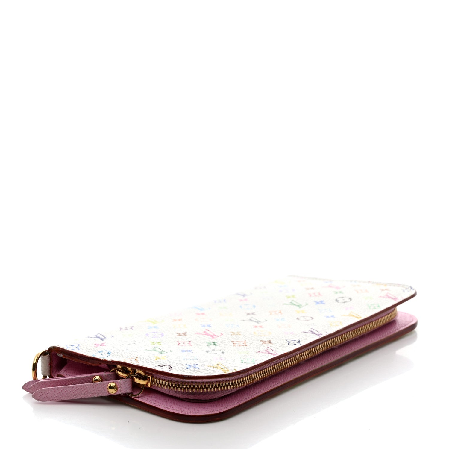Louis Vuitton Monogram Multicolor Insolite Wallet White Litchi 4 of 9