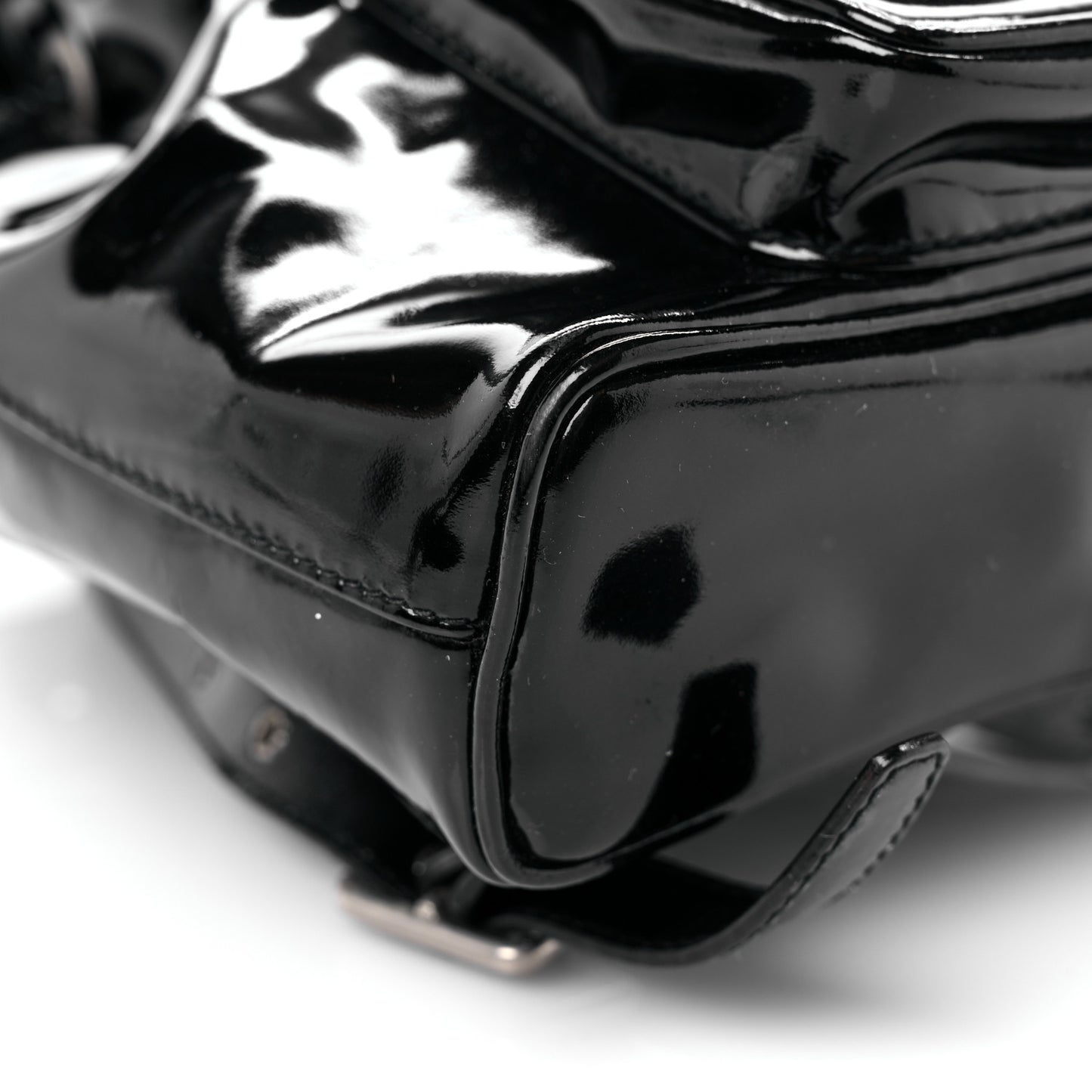 Patent Bamboo Mini Backpack Black