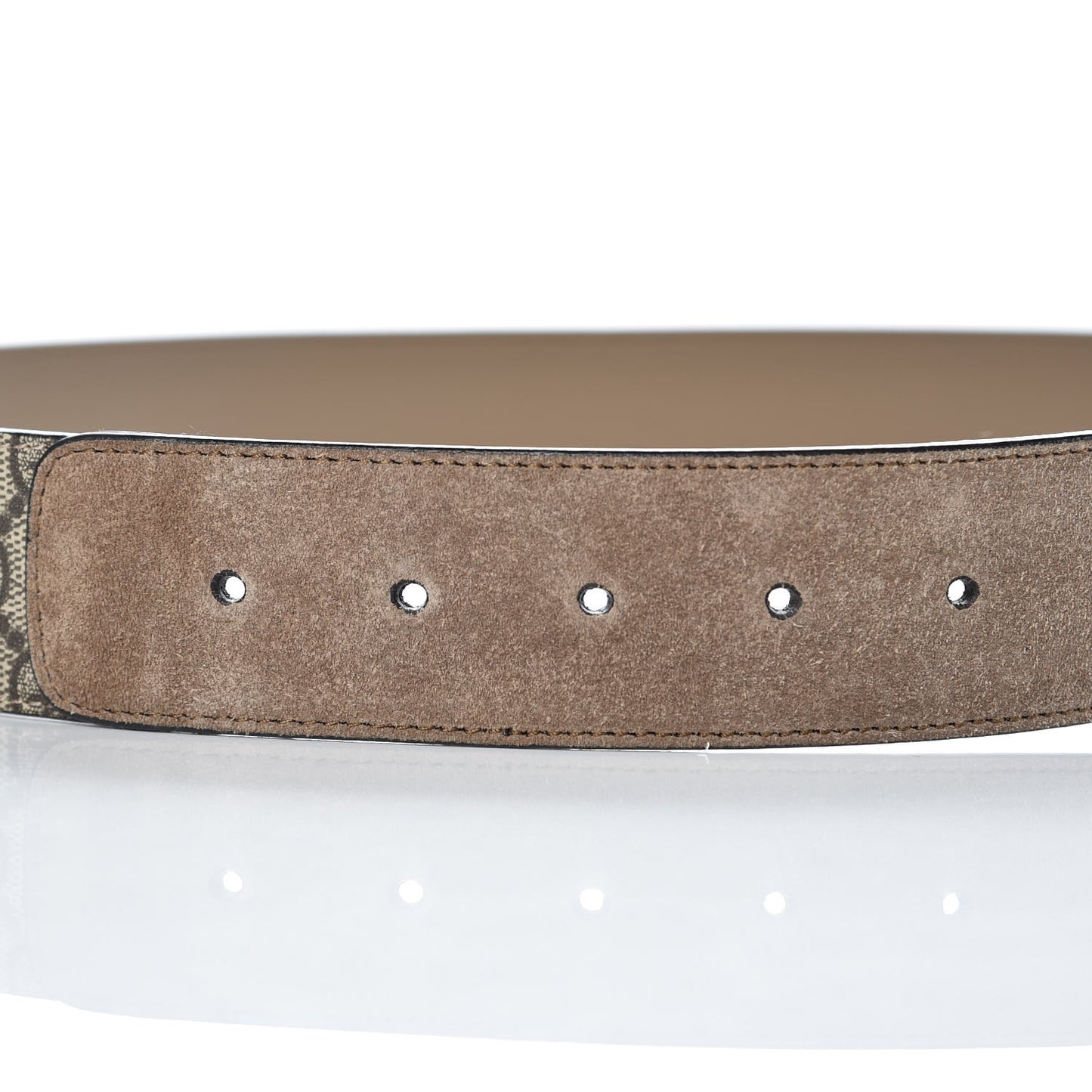 GG Supreme Monogram Suede Dionysus 40mm Belt 85 34 Beige Taupe