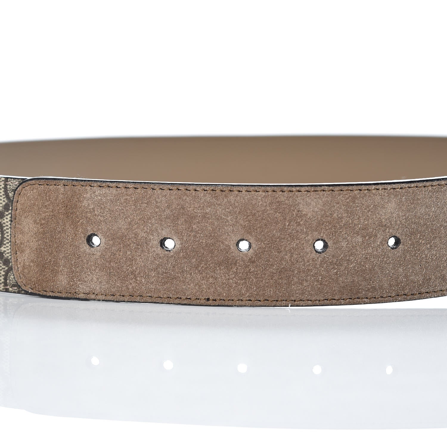 Gucci GG Supreme Monogram Suede Dionysus 40mm Belt 85 34 Beige Taupe 6 of 7