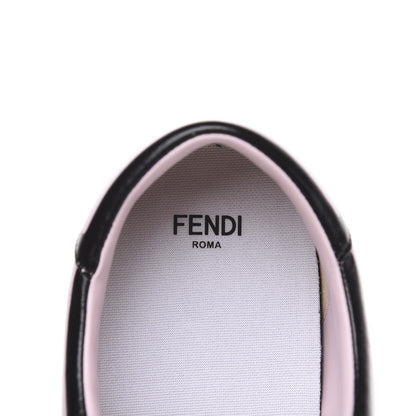 Fendi X JOSHUA VIDES Nappa Rockoclick Slip On Sneakers 39.5 Pink Xiloph White Black 7 of 9