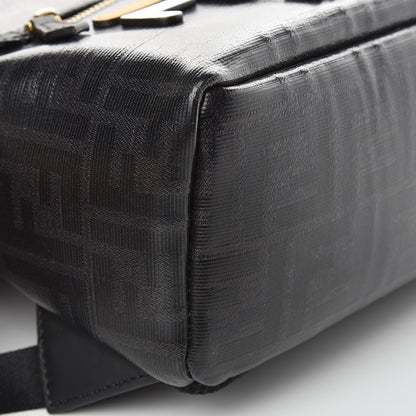 Fendi X FILA Glazed Fabric Vitello Century FF 1974 Mania Mini Backpack Black White 8 of 9