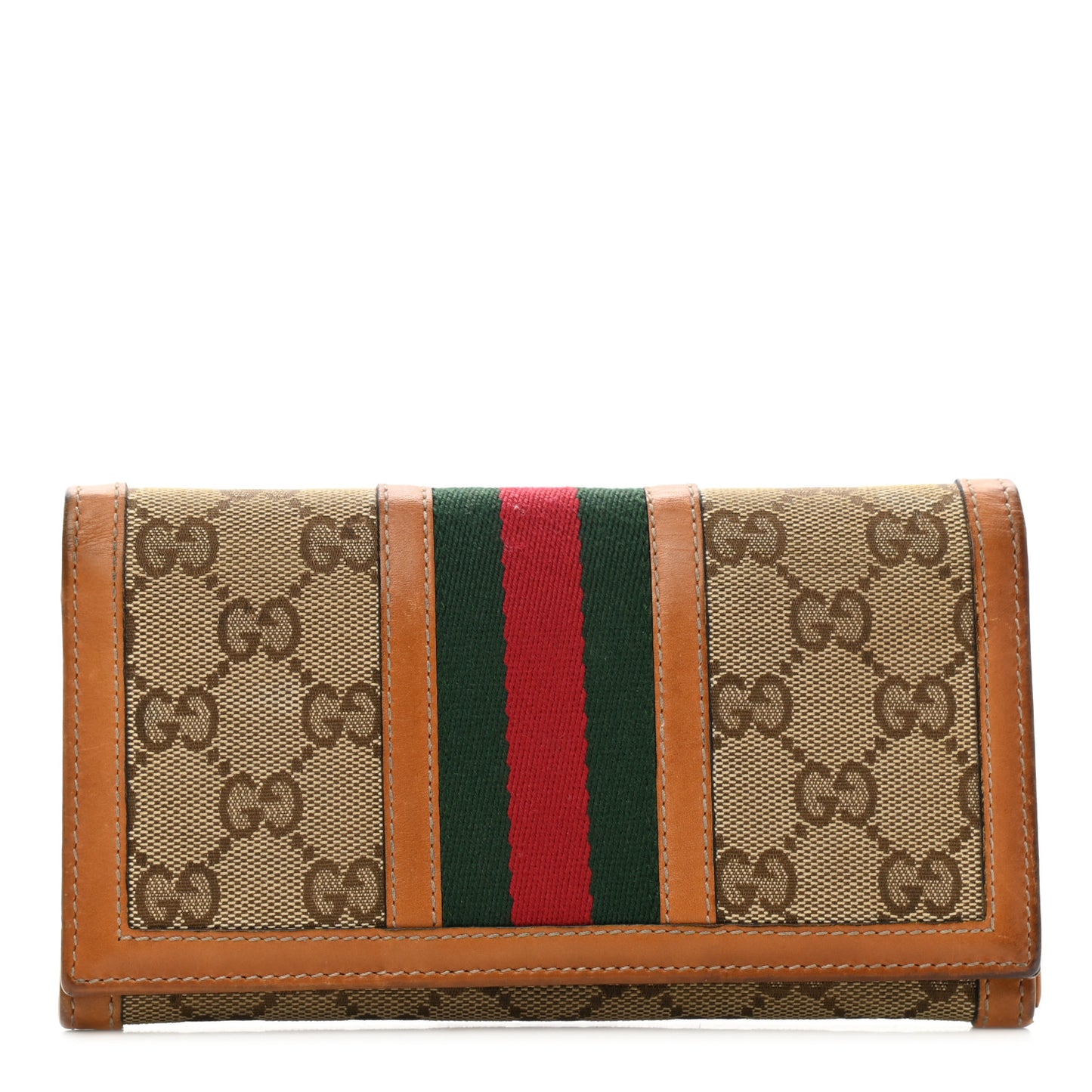 Monogram Vintage Web Continental Wallet Tobacco