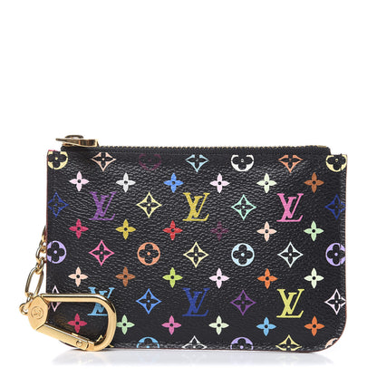 Louis Vuitton Monogram Multicolor Key Pouch Black Grenade 1 of 8