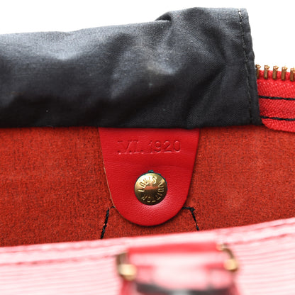 Louis Vuitton Epi Speedy 35 Castillan Red 6 of 10