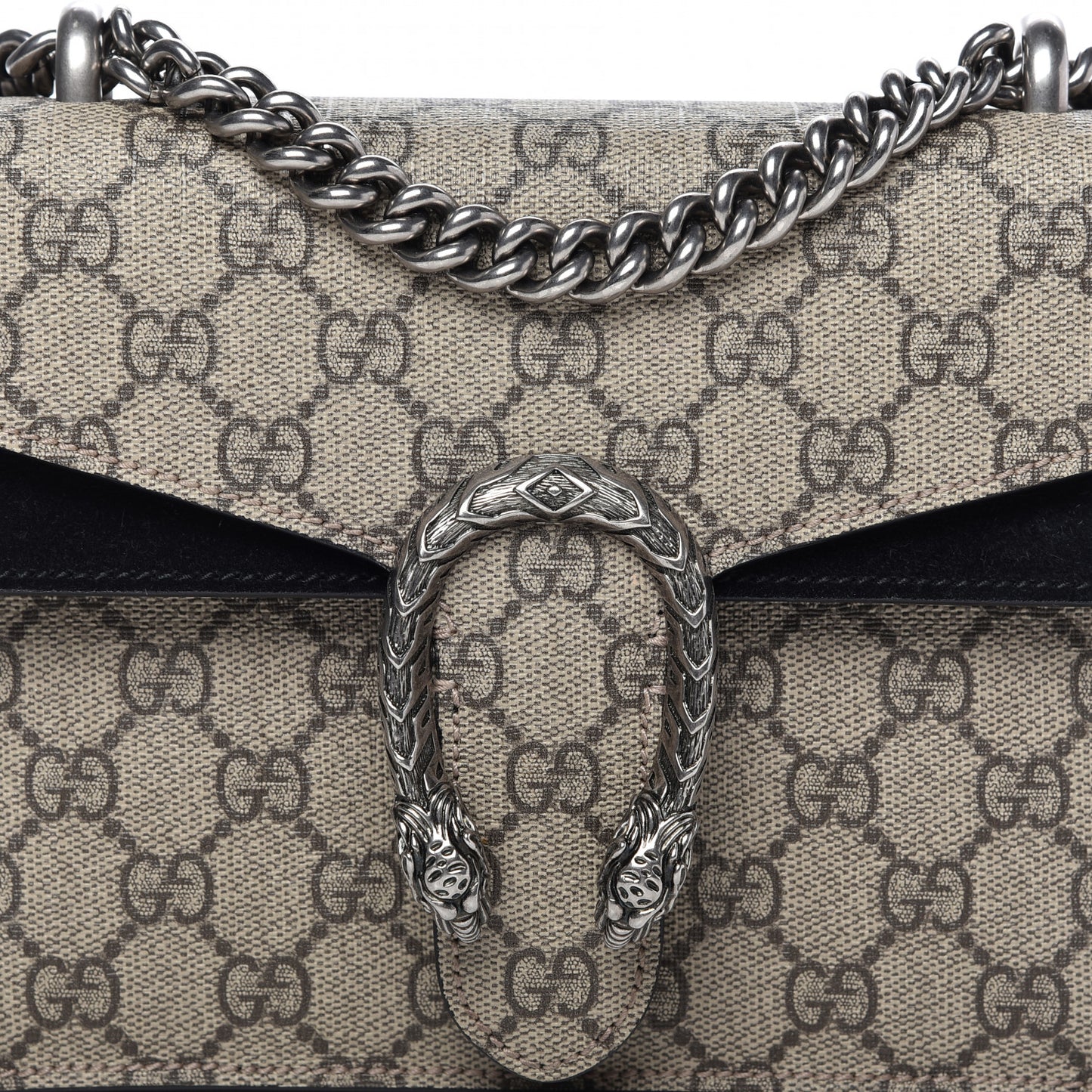 GG Supreme Monogram Mini Dionysus Shoulder Bag Black