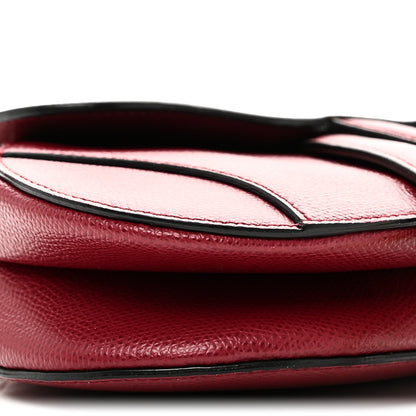 Christian Dior Grained Calfskin Mini Saddle Bag Red 9 of 11