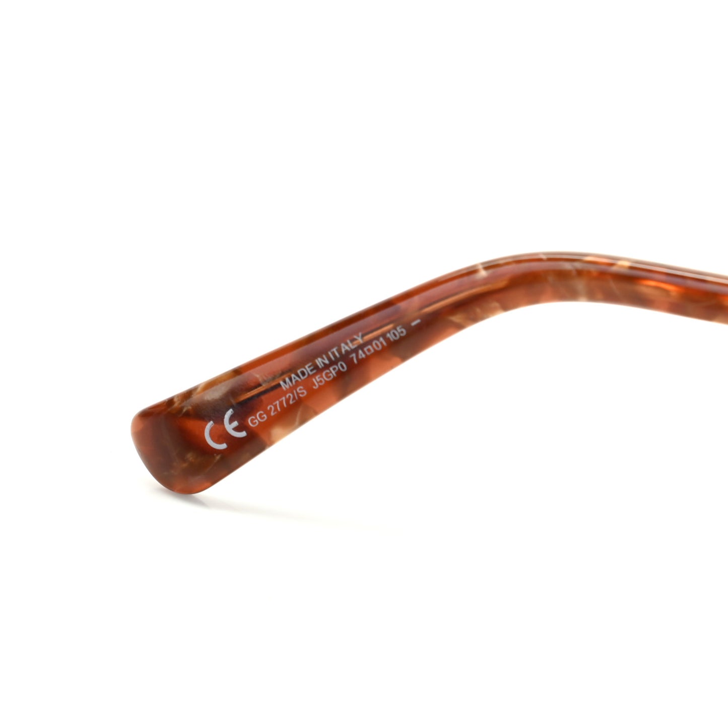Metal Semi Rimless Marina Chain Sunglasses Havana