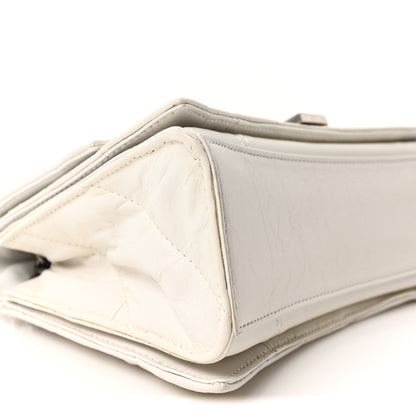 Balenciaga Crushed Calfskin Quilted Small Crush Chain Bag Optic White 9 of 10