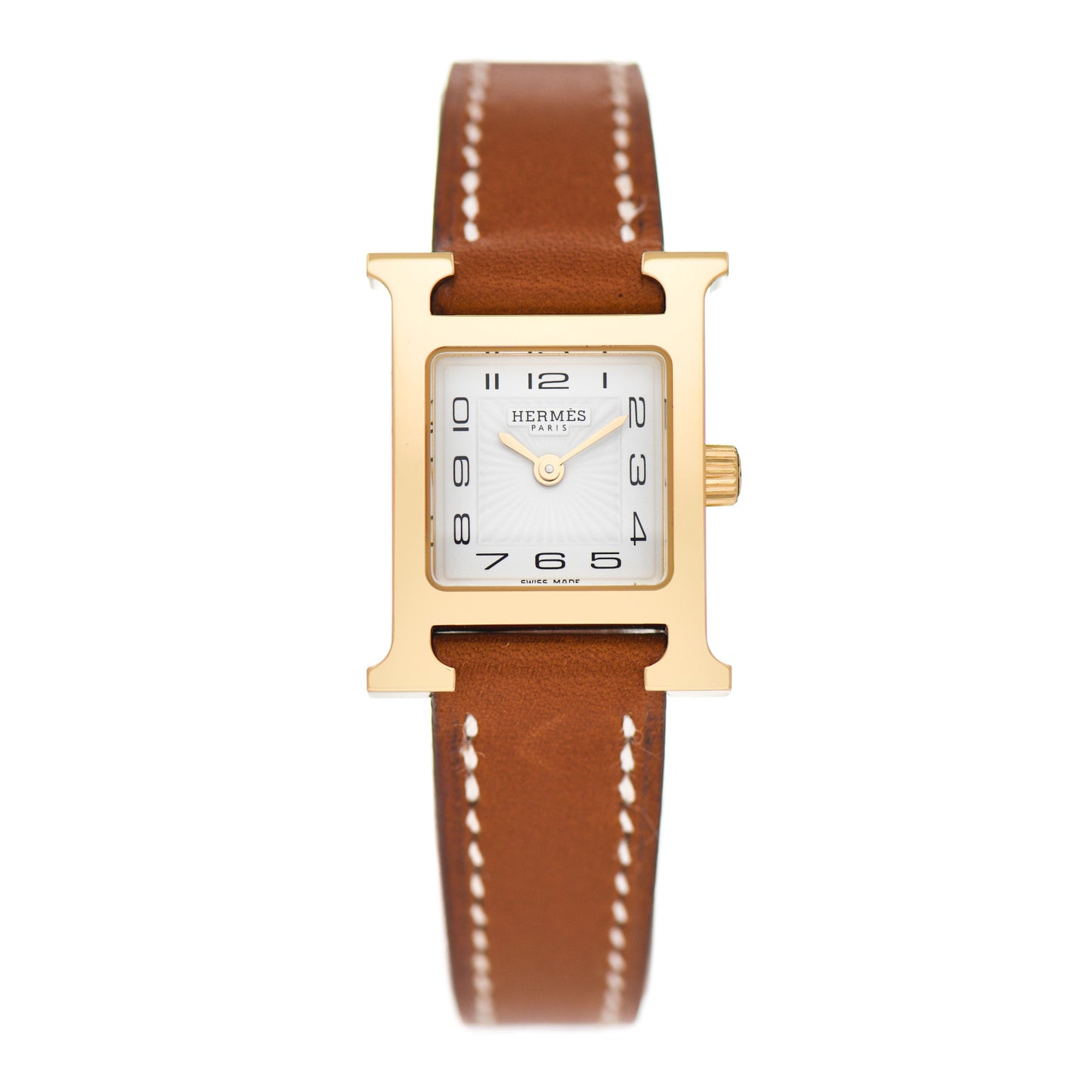 Stainless Steel Epsom 17.2mm Heure H Hour Quartz Watch Gold
